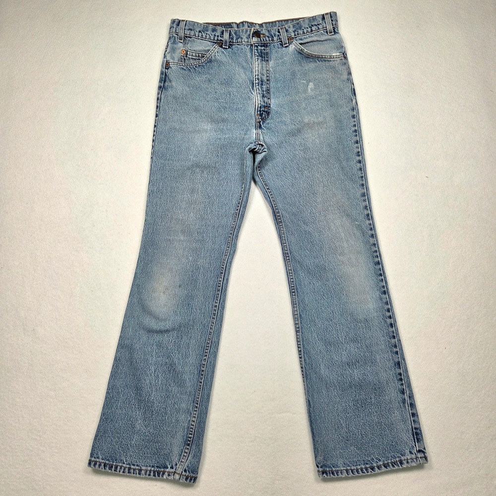 Vtg Levi's 517 90's Orange Tab Bootcut Jeans Mens 36x32 (34×30) Made in USA Fade
